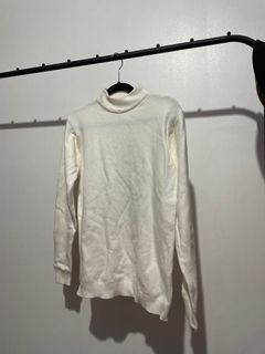 White Turtleneck Long-sleeves