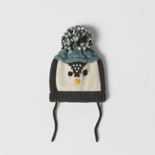 Zara企鵝針織毛帽 尺寸1-3歲
