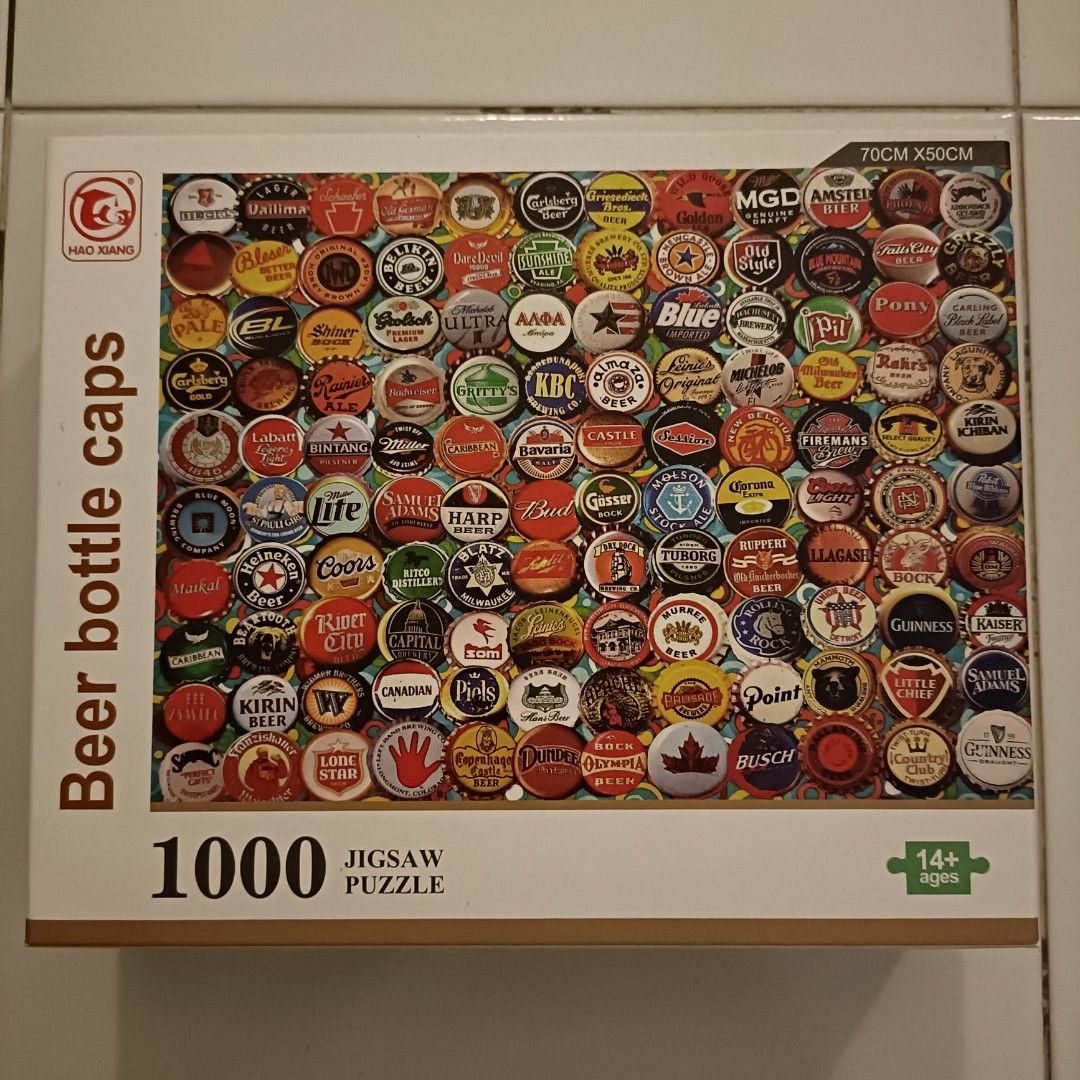 1000 jigsaw puzzle beer bottle caps, Hobbies & Toys, Toys & Games on