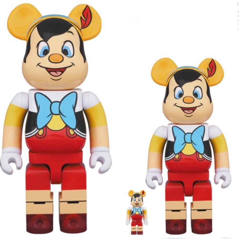 100% NEW Medicom BEARBRICK Pinocchio 小木偶100% & 400％ 木偶奇遇記