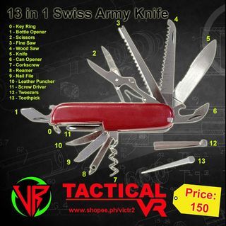 13 in 1 EDC Swiss Army Knife Multi-Function Knife