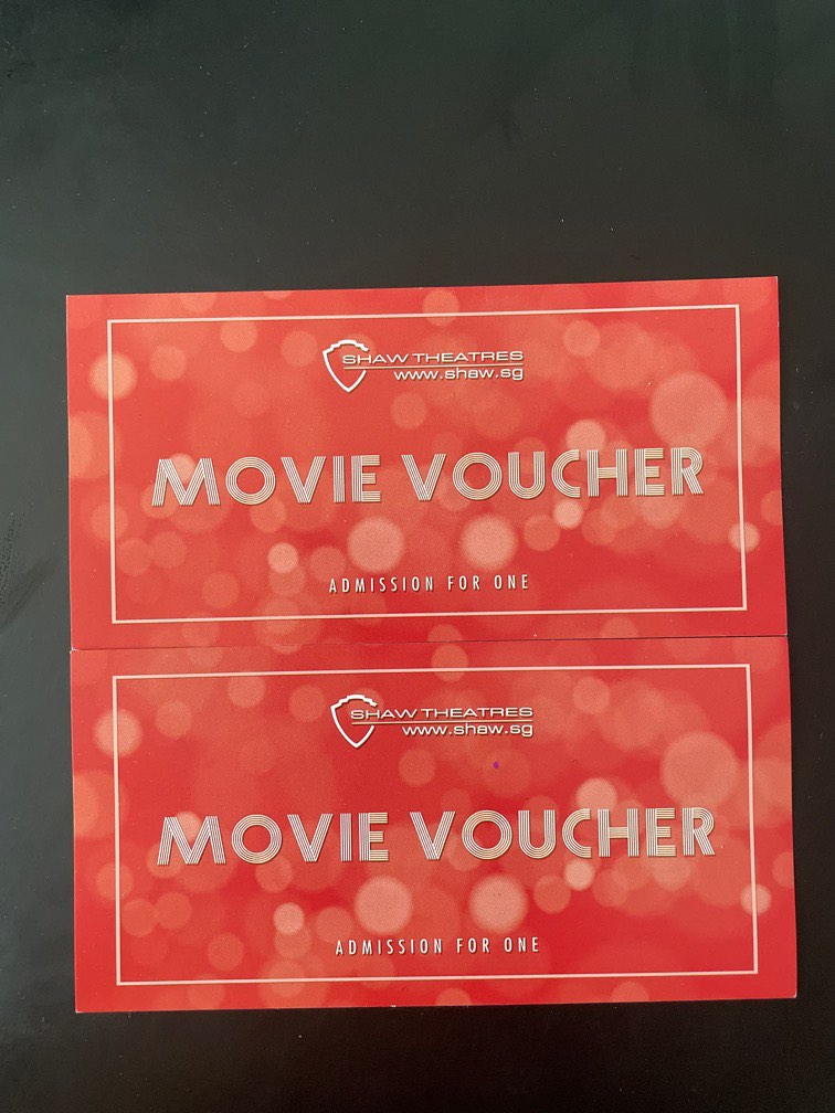 2x Shaw Movie Voucher, Tickets & Vouchers, Vouchers on Carousell