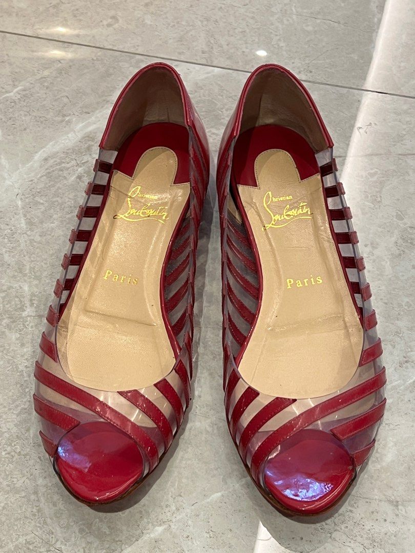 39 Christian Louboutin peep toe flats
