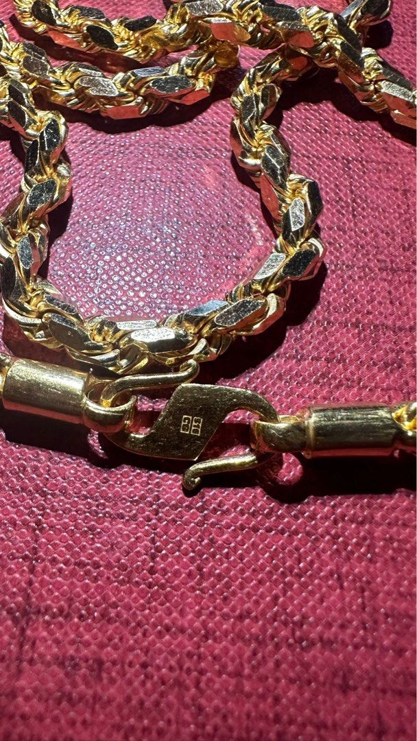 916(22K) SOLID GOLD ROPE CHAIN (OVERHEAD), Men's Fashion, Watches