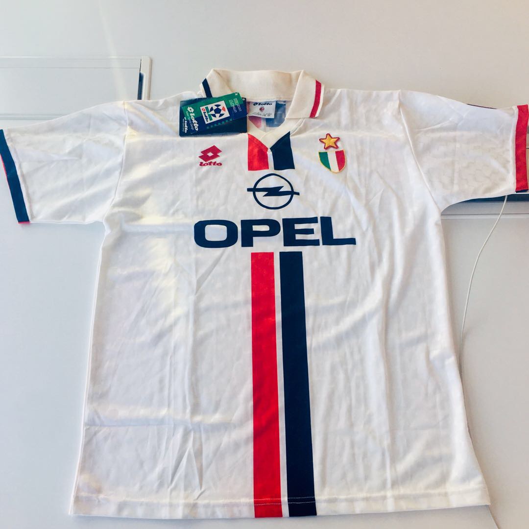 Lotto　1996〜1998 ACミラン　AWAY　ユニフォーム 🇮🇹 ⚽️ 1996-1997 AC Milan ACM Jersey Shirt Maglia Away Opel
