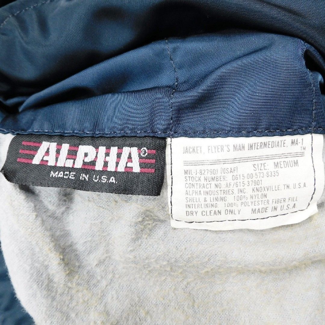 USA 美國製ALPHA MA-1 飛行夾克size M, 他的時尚, 外套及戶外衣服在