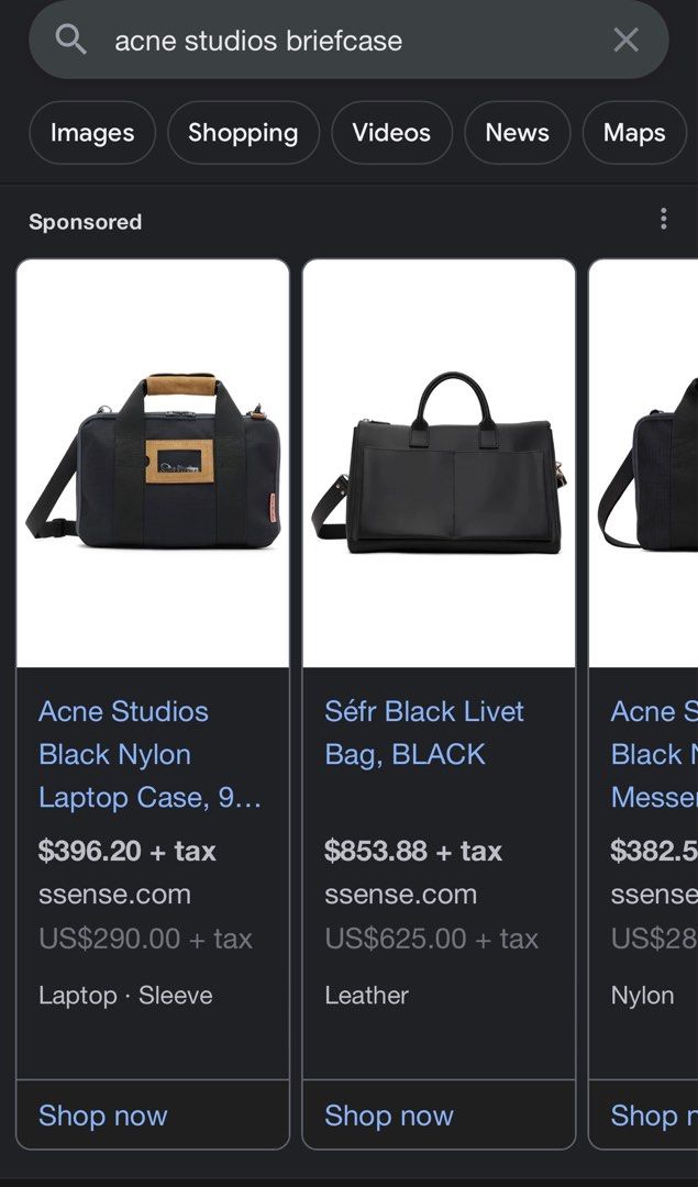 ACNE STUDIOS Laptop Bag Briefcase, Men's Fashion, Bags, Briefcases on
