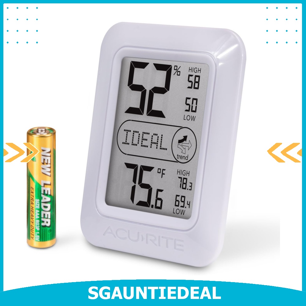 AcuRite Indoor Digital Thermometer & Hygrometer with Temperature and
