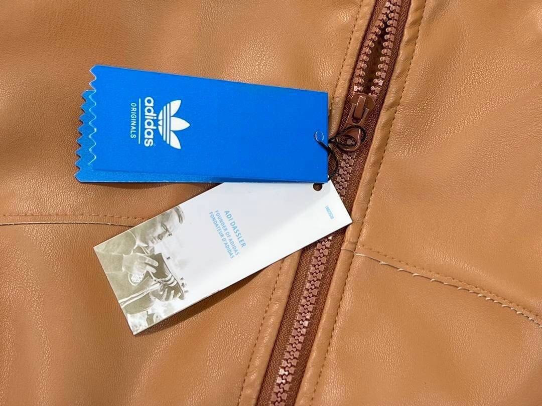 Adidas leather jacket sales womens