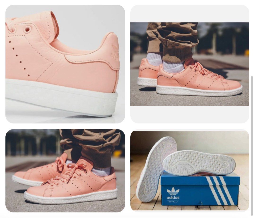 Adidas originals haze coral stan smith sneakers top