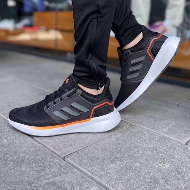 Adidas Running EQ19 Run Shoes Men Grey Solar Red H02037 Luxury