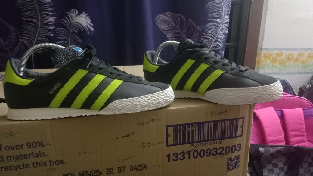 Adidas samba sales super green yellow