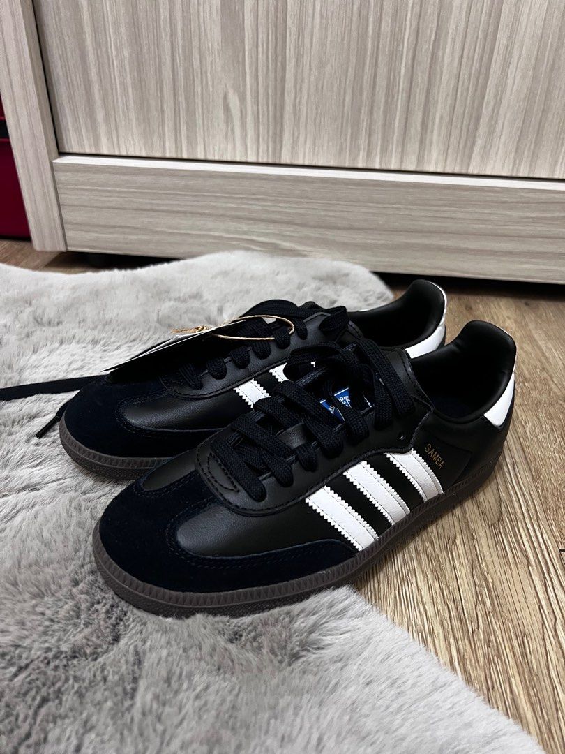 Adidas Samba OG 黑24cm, 她的時尚, 鞋, 運動鞋在旋轉拍賣