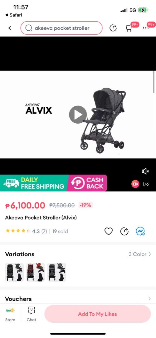 Akeeva Alxix Stroller Babies Kids Going Out Strollers on