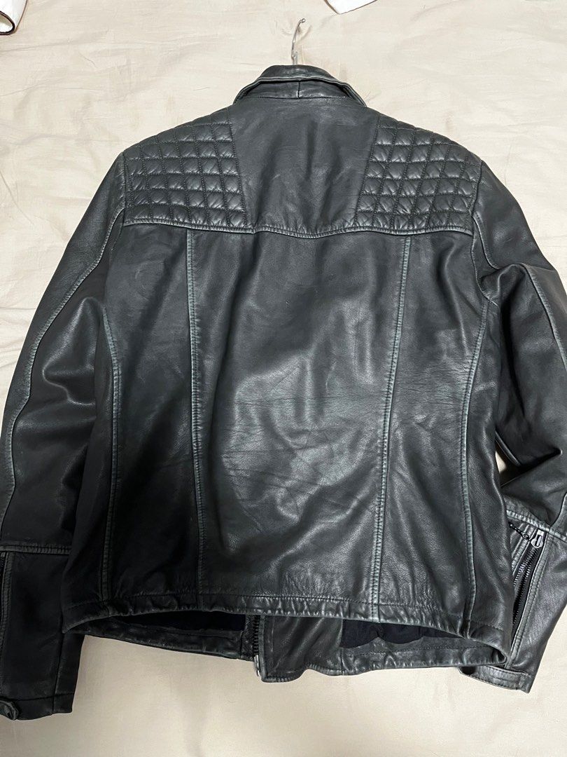 All saints used leather jacket online