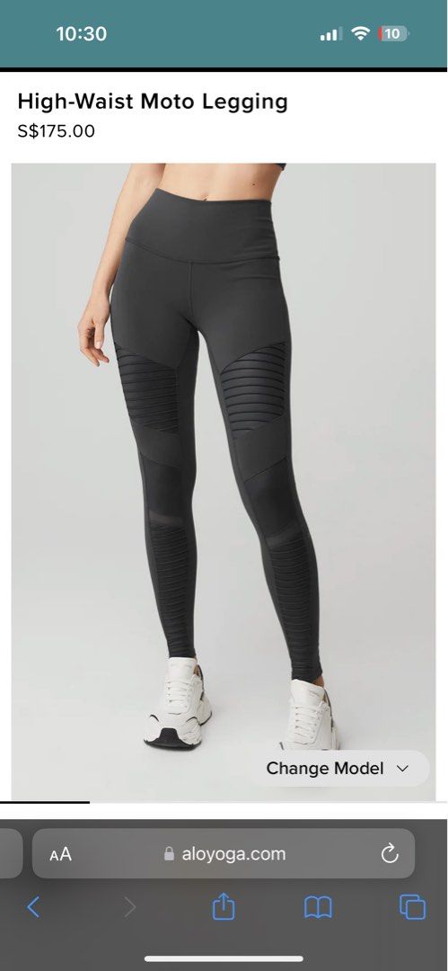BNWT Alo Moto leggings in anthracite size s, Women's Fashion, Activewear on  Carousell