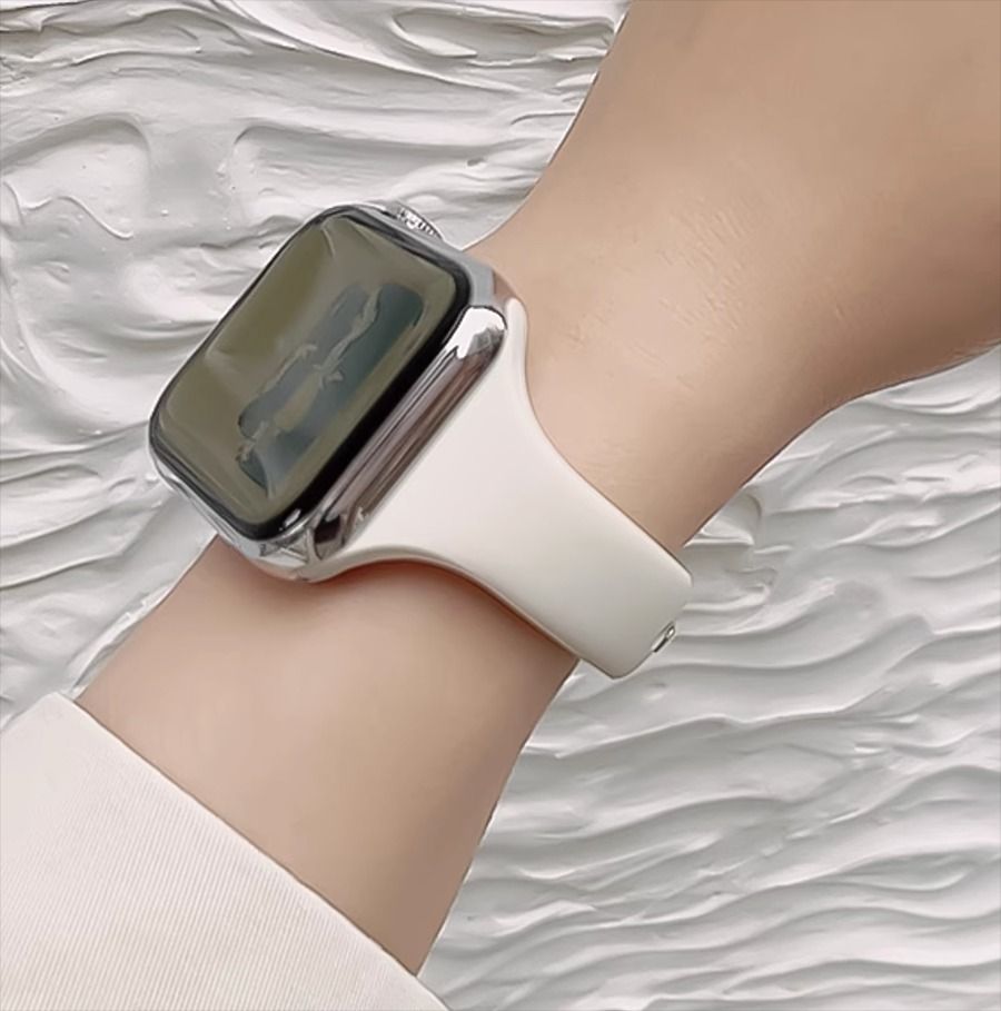 Skinny silicone best sale apple watch band