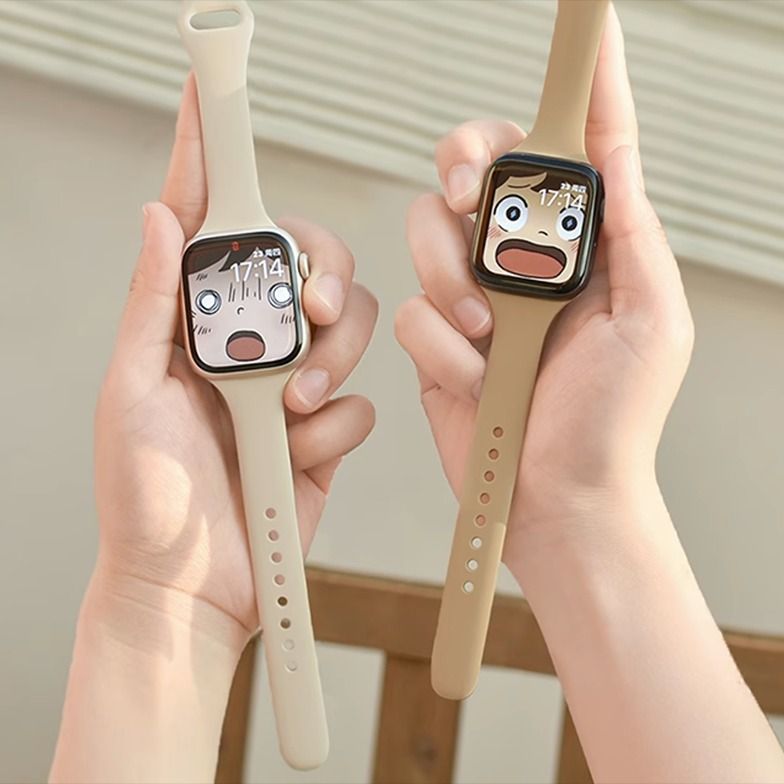 Thin silicone apple watch band on sale