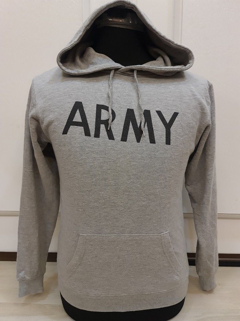 Grey army hoodie hotsell