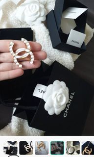 Authentic Chanel brooch White series with gold hardware - forever heirloom piece  classic jewelry