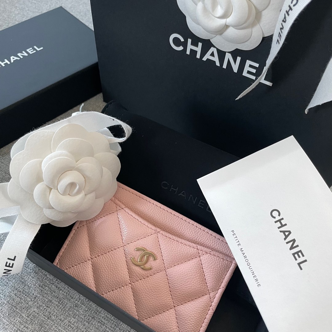 Authentic Chanel Caviar Classic Cardholder Light Pink GHW brand new full  set with original receipt gold hardware 23K Fall Winter 2023 collection  Card holder wallet, Luxury, Bags & Wallets on Carousell