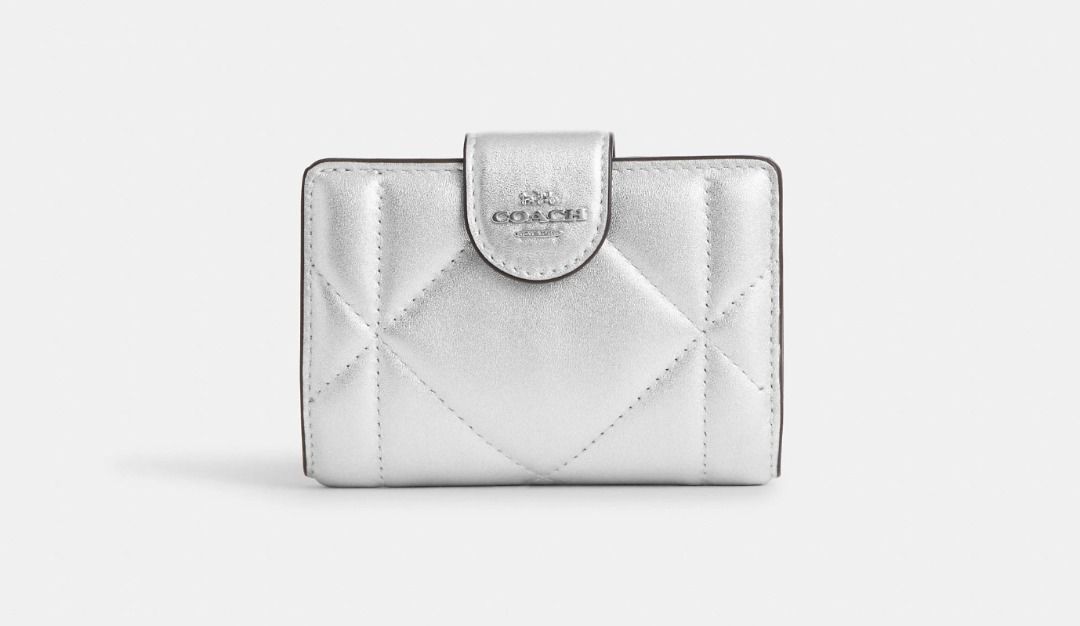 Coach deals wallet silver