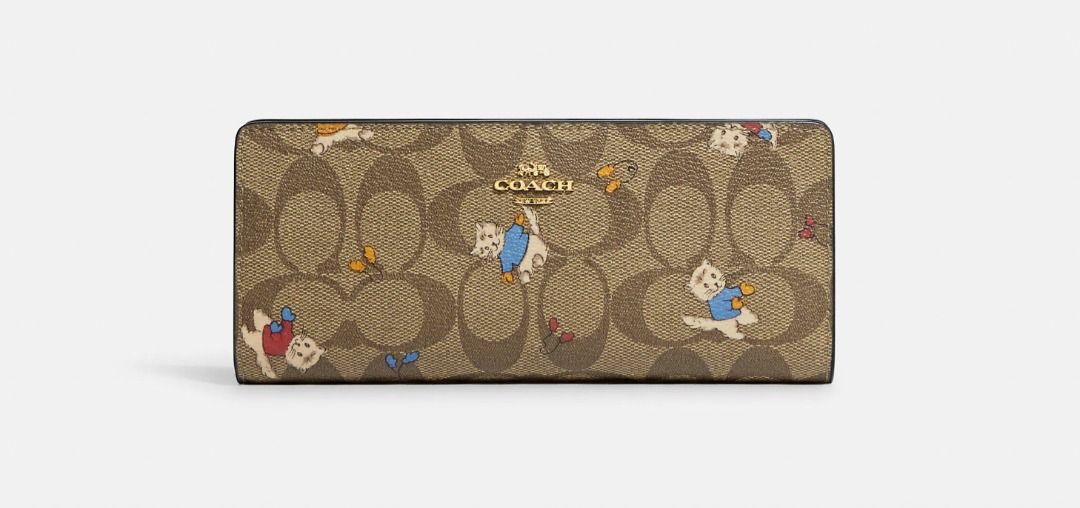 Coach hot sale cat wallet