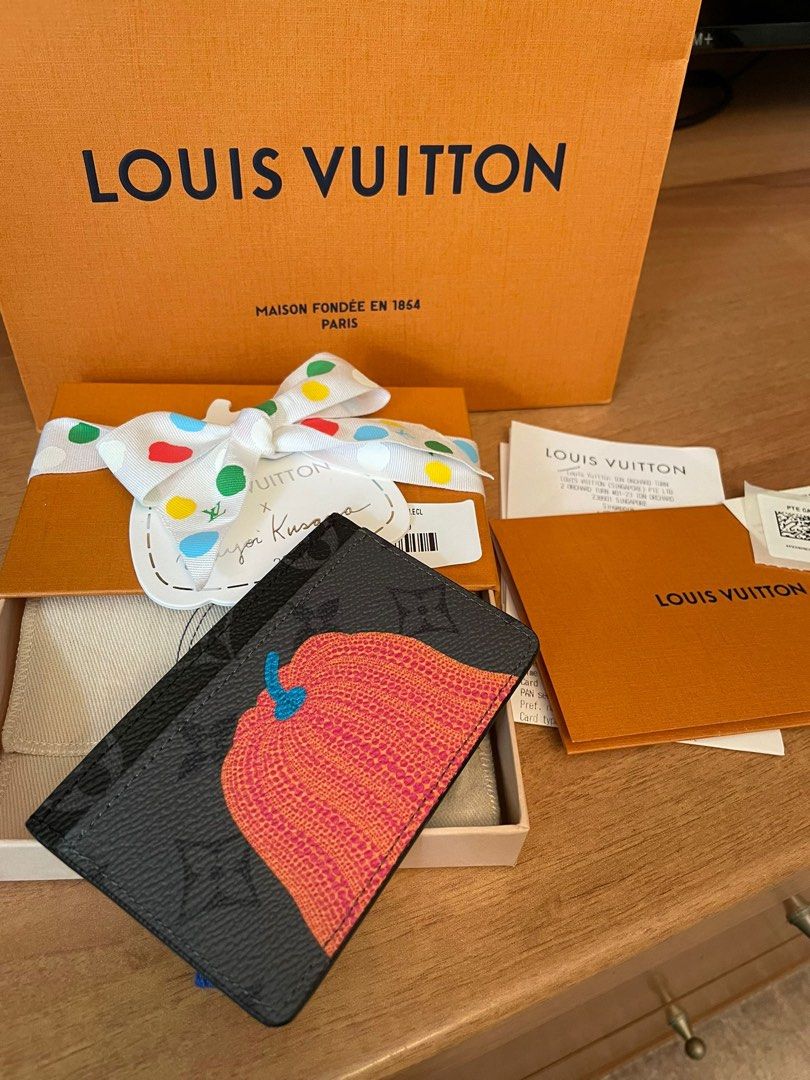 Louis Vuitton LV x YK Porte Carte Simple Pumpkin Print