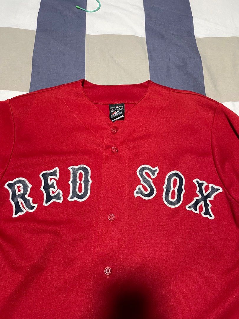 Custom 1990's Boston Red Sox Majestic Away Throwback MLB Jersey