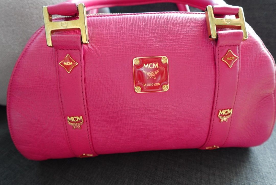 Mcm duffle bag clearance pink