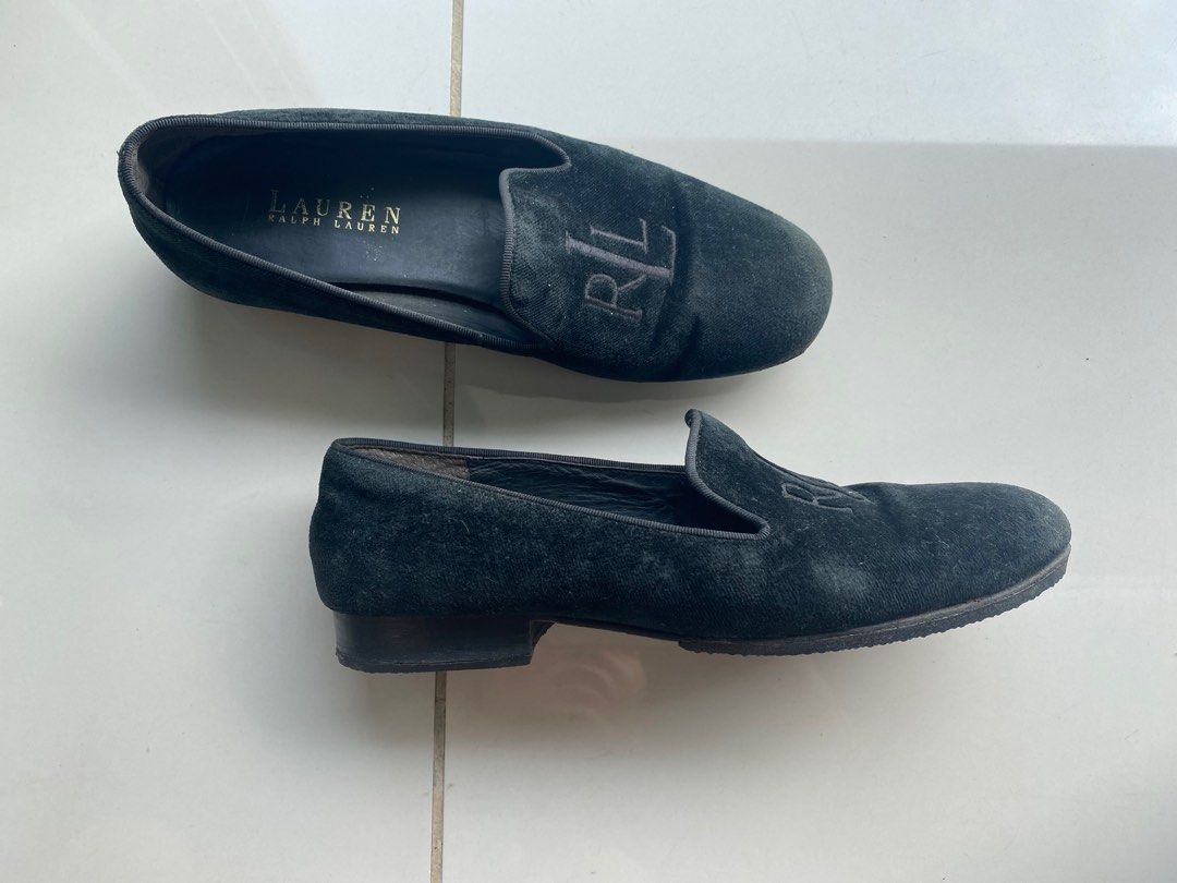 Ralph lauren velvet loafers sales