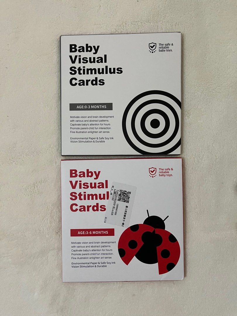 Baby Visual Stimulus Cards (Category: Infant Playtime) located in Pulilan. Submitted by delareascloset (Listing ID 1257700335, Image 1). Description: Baby Visual Stimulus Cards 0-3 and 3-6 months ₱120 original price Shipping fee shouldered by the buyer.