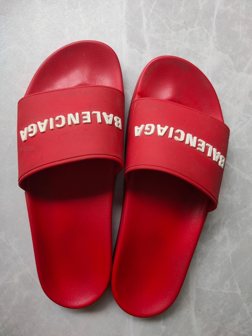 Red 2025 balenciaga slides