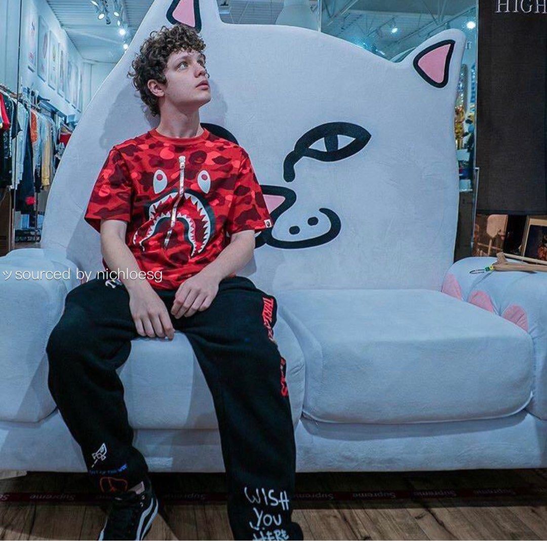Color camo shark tee mens new arrivals