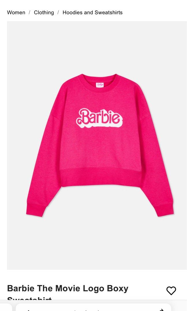 Barbie Primark Sweatshirt in Hot Pink Women s Fashion Tops