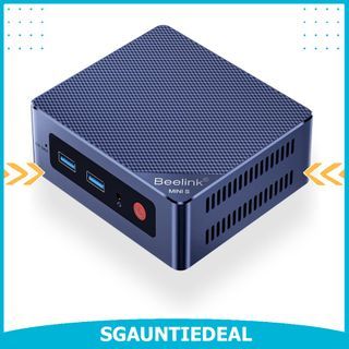 Beelink SER5 Mini PC with AMD Ryzen 7 5800H(8C/16T, up to 4.4GHz) Pre-in  W11 Pro Mini Computer, 32GB DDR4 500GB NVMe SSD, 4K HD Triple Display