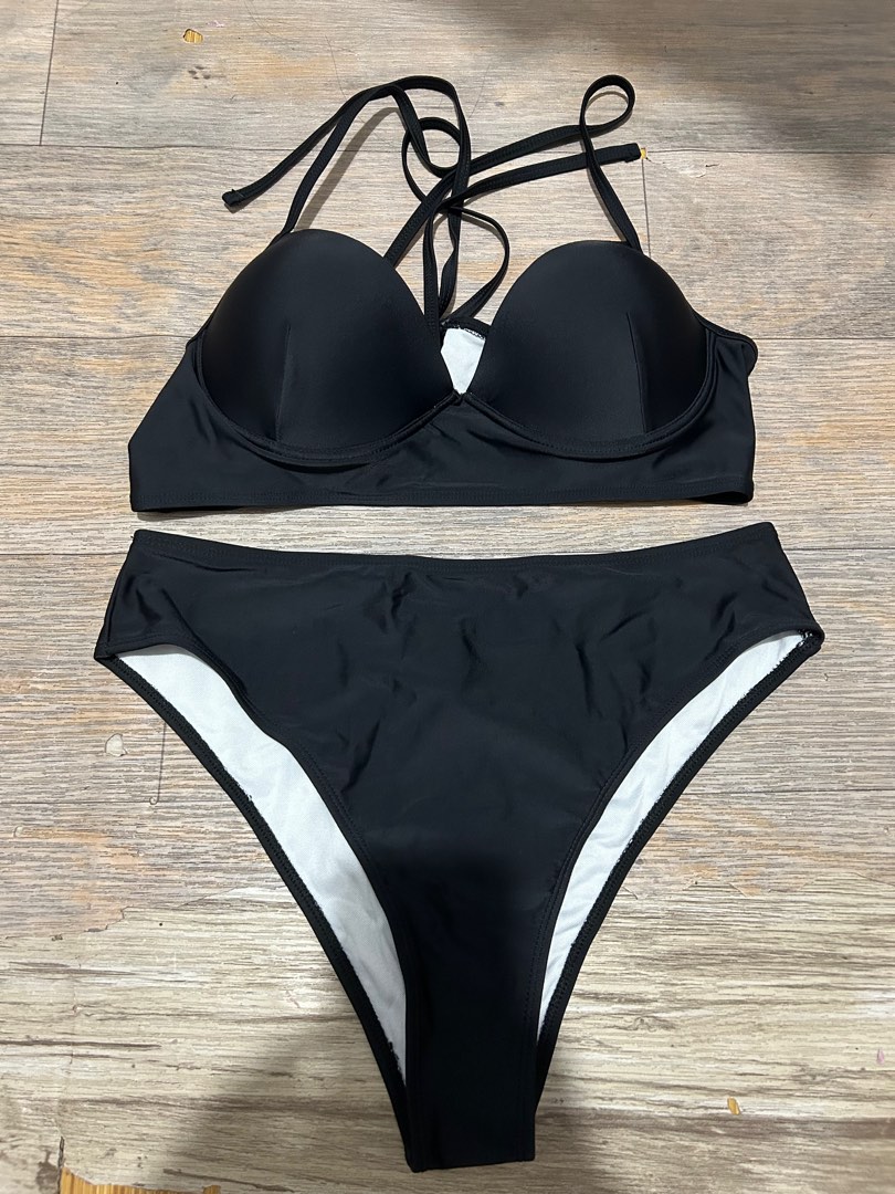 Black Two Piece Swimsuit, Women's Fashion, Swimwear, Bikinis