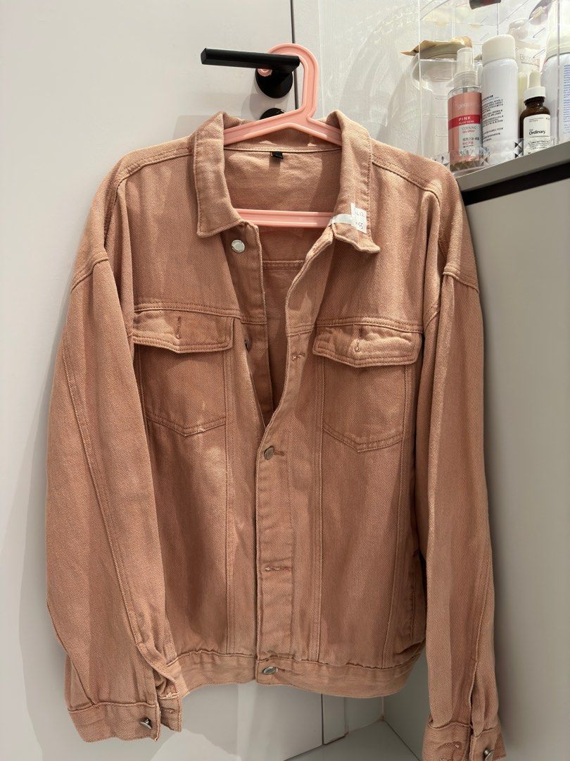 Dusty rose jean jacket cheap