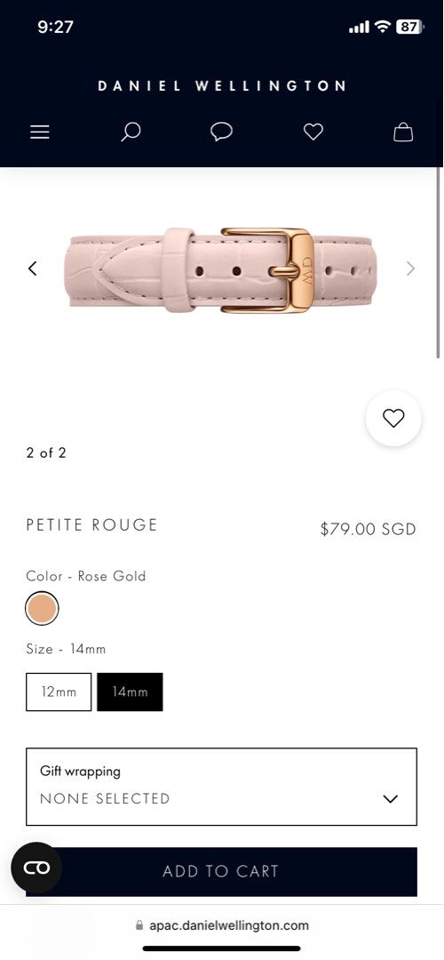 Daniel wellington top 14mm straps