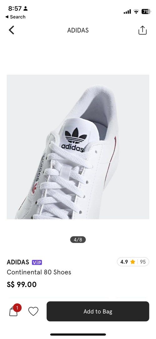 BNIB ADIDAS Continental 80s shoes