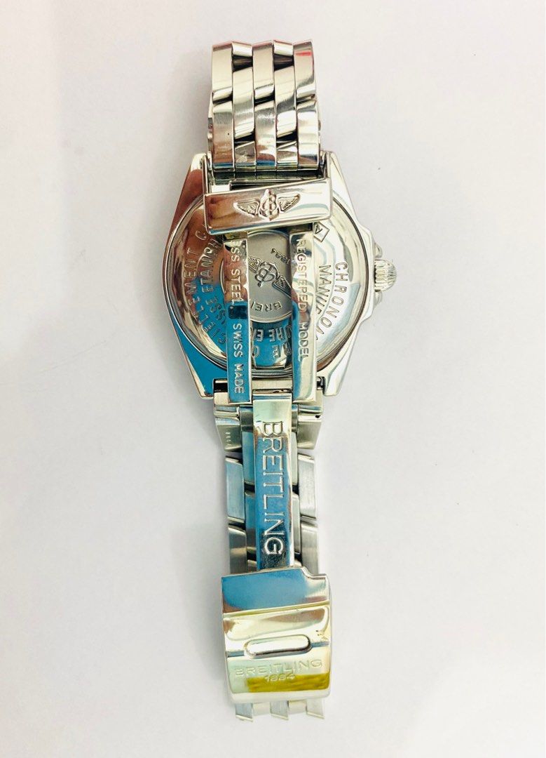Breitling Callisto 35mm Watch A77346 (Category: Luxury Watches) located in Manila. Submitted by watchmechanic (Listing ID 1257770593, Image 3). Description: Breitling Callisto 35mm Watch A77346 Stainless Steel Sapphire Crystal Quartz Movement With Date Folding Clasp Dark Blue Dial Chronometre With Presentation Box.