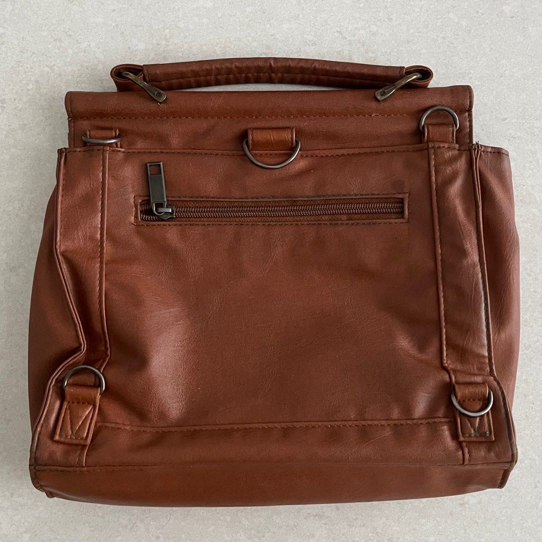 Faux leather discount unisex sling bag
