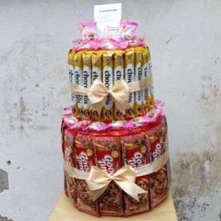 Buket Snack tower hadiah ulang tahun