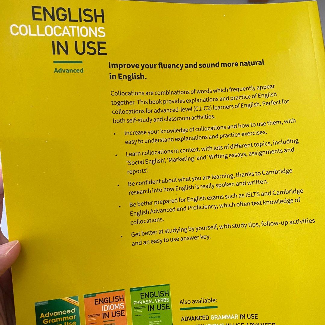 Cambridge English collocation in use ( with answers), 興趣及遊戲, 書本 & 文具 ...