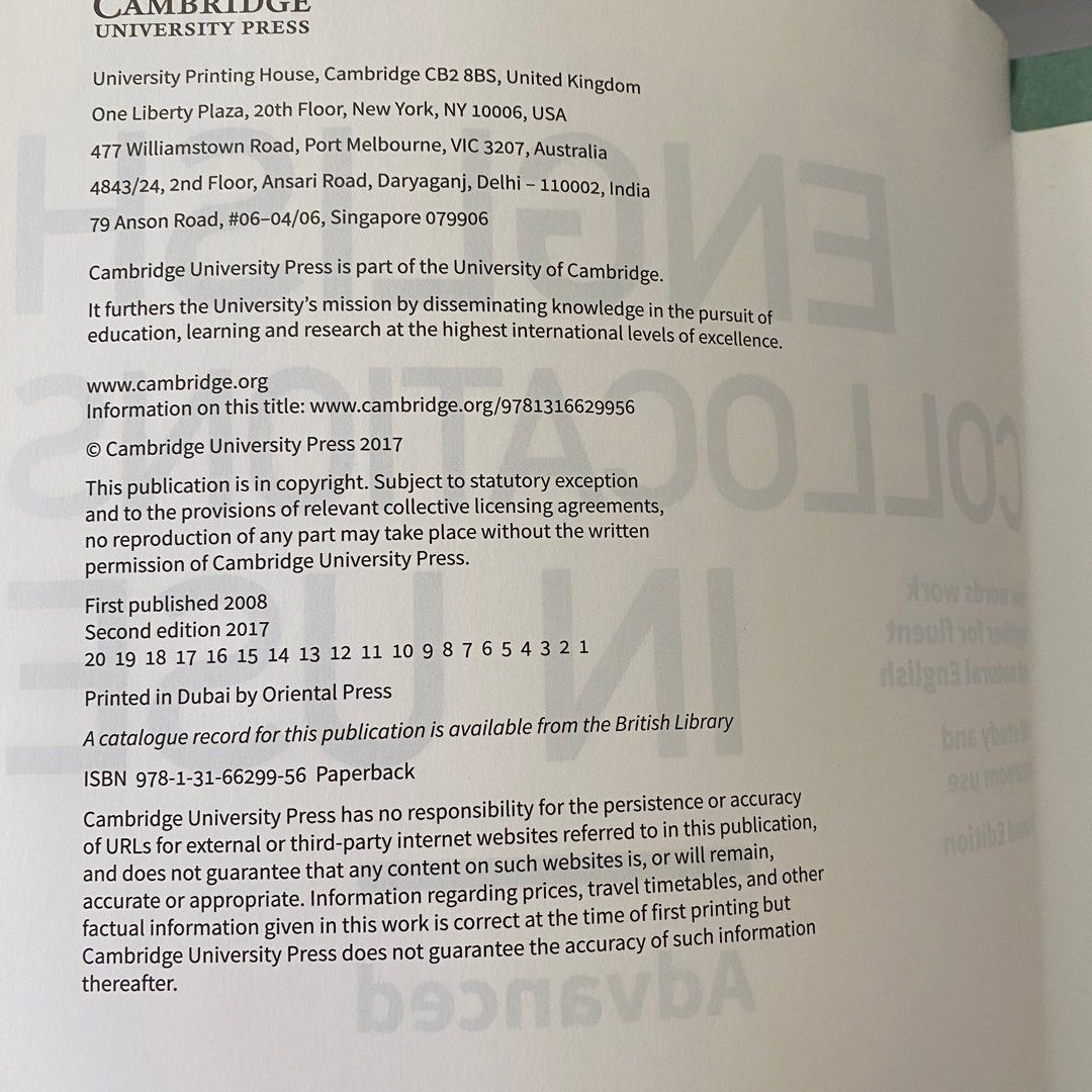 Cambridge English collocation in use ( with answers), 興趣及遊戲, 書本 & 文具 ...