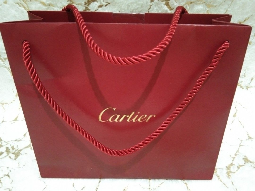Authentic Cartier Paper Bag Large size, Luxury, Bags & Wallets on Carousell