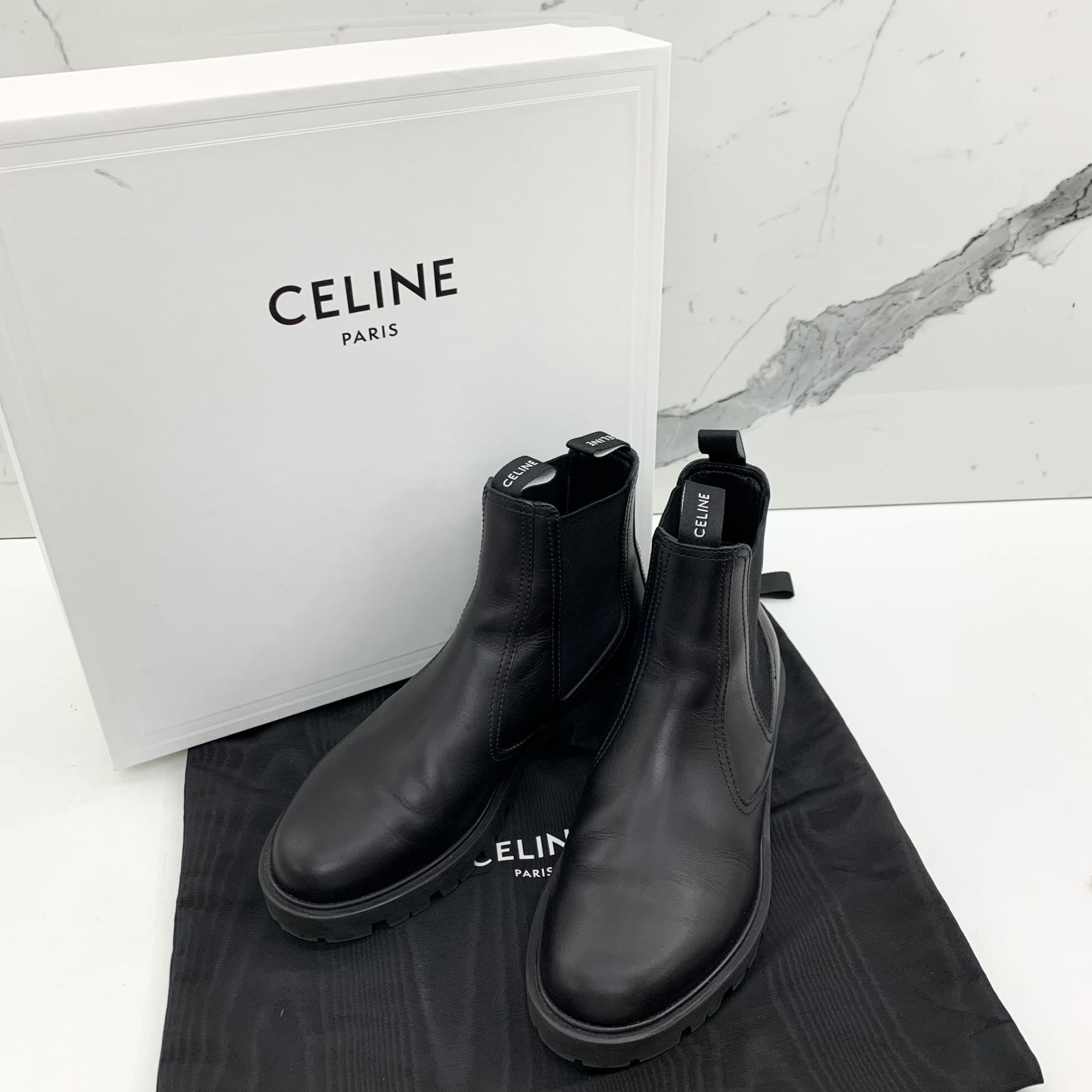 CELINE BLACK MARGARET CHELSEA 41 BOOTS 237031188 WE Luxury