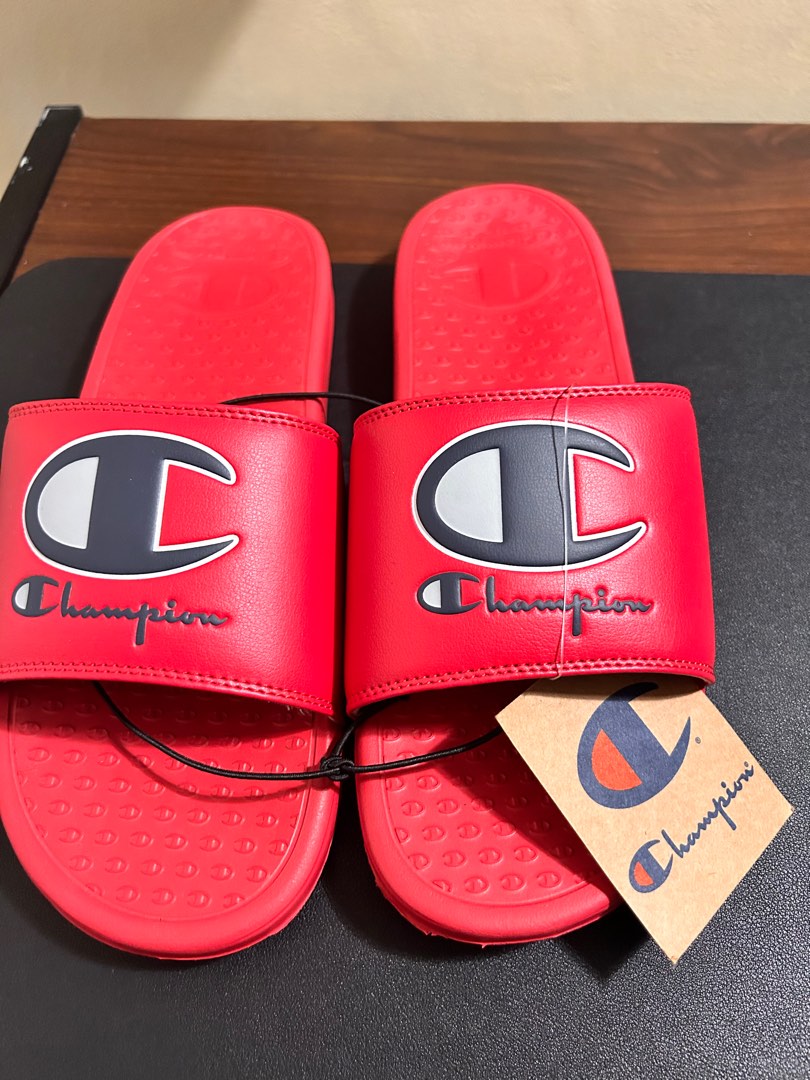 Champion Slides, Men's Fashion, Footwear, Slippers & Slides on Carousell