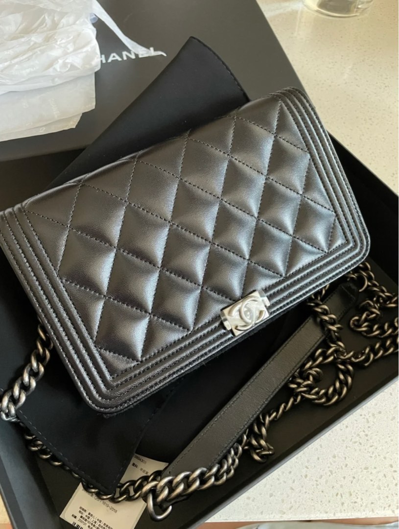 Chanel Leboy Wallet on Chain, Luxury, Bags & Wallets on Carousell