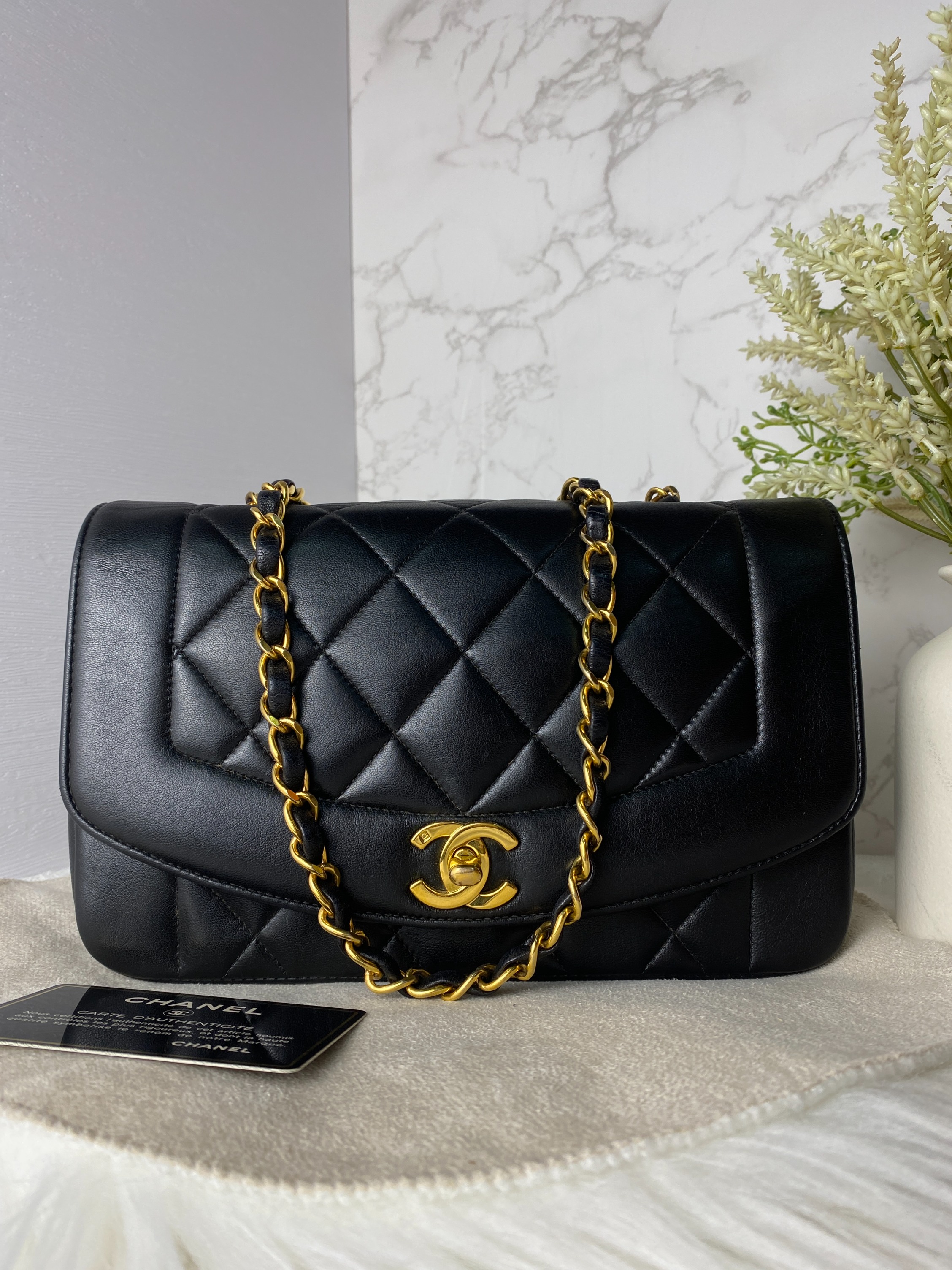 Designer Handbag Review - Chanel Small Lambskin Diana (and Purchasing  Experience)